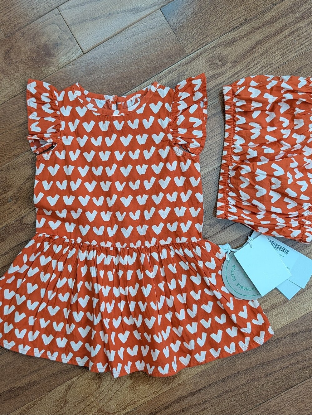 NWT Stella McCartney Kids Heart Flutter Dress - 3 Months